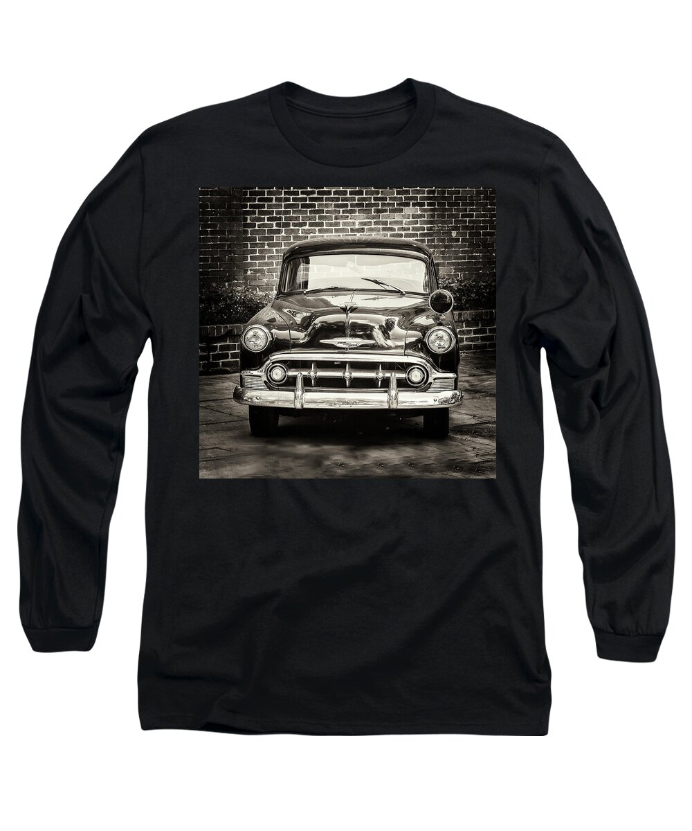 Savannah Long Sleeve T-Shirt featuring the photograph 1953 Chevy Belair Police Car by Gary Slawsky