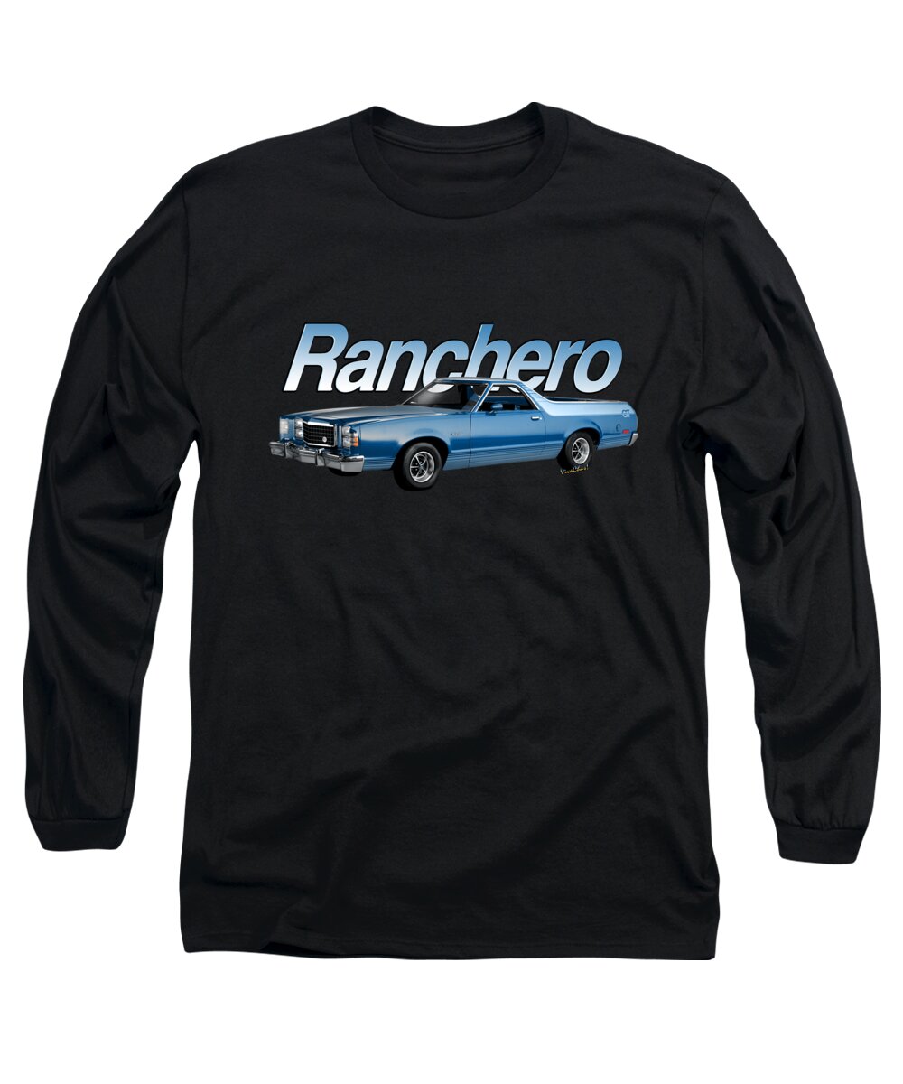 1979 Ranchero Gt Long Sleeve T-Shirt featuring the photograph 1979 Ranchero GT 7th Generation 1977-1979 by Chas Sinklier