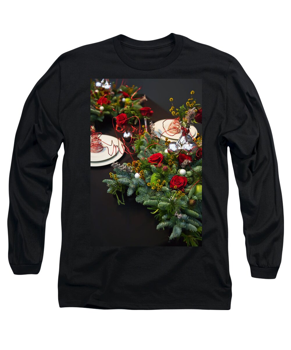 Christmas Long Sleeve T-Shirt featuring the photograph Christmas table #2 by Ariadna De Raadt