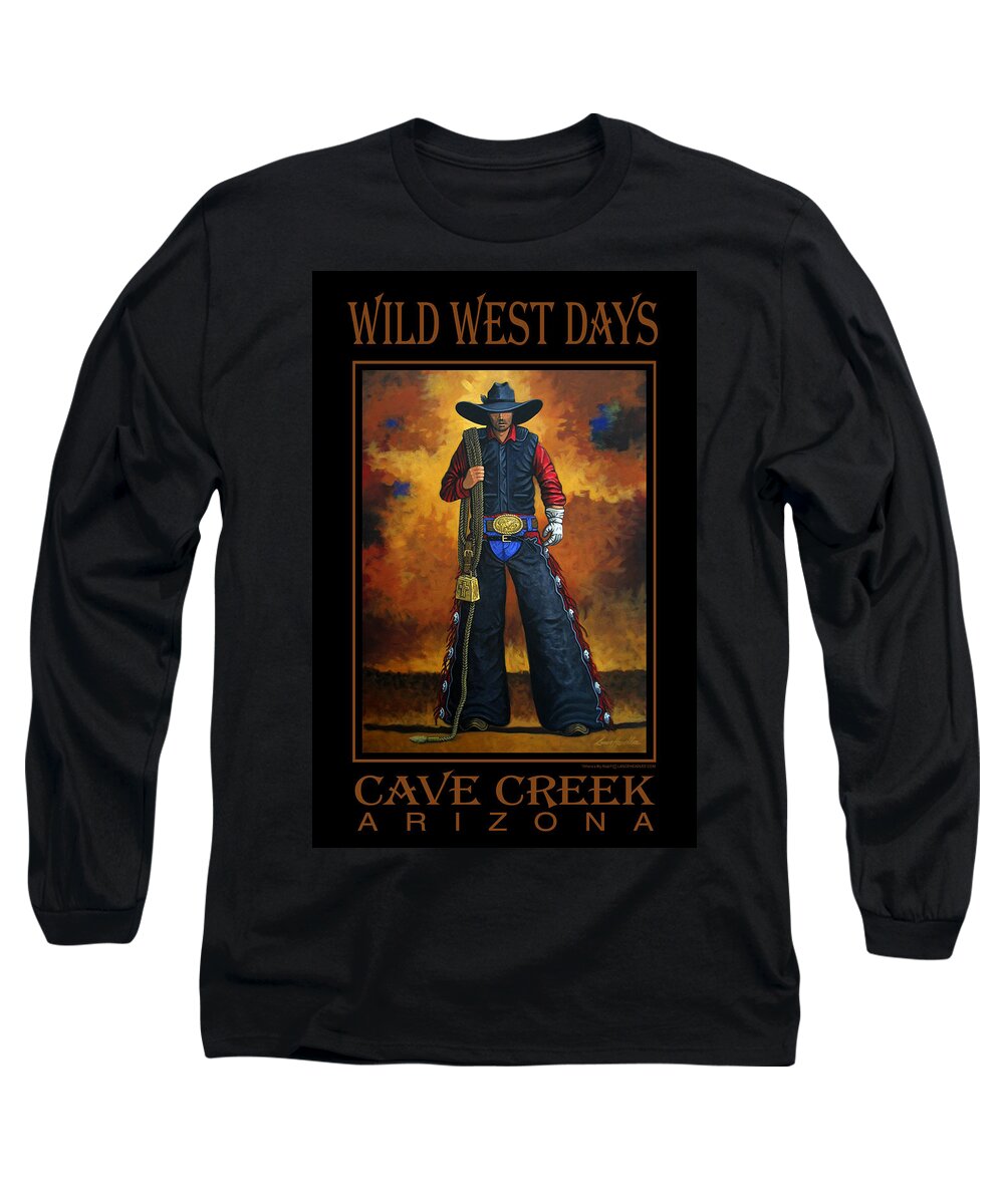 Wild West Days Poster Long Sleeve T-Shirt featuring the painting Wild West Days Poster/Print #5 by Lance Headlee