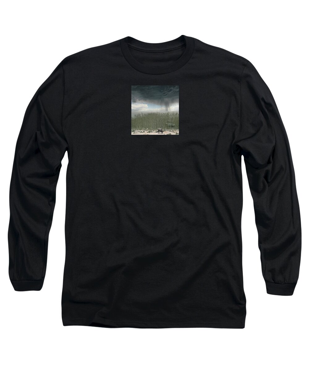 Animal Long Sleeve T-Shirt featuring the photograph 4375 by Peter Holme III