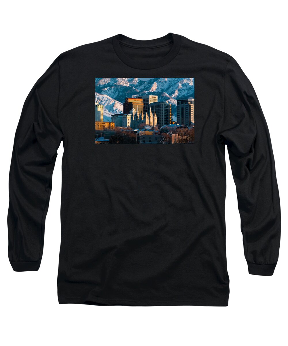 Salt Lake City Long Sleeve T-Shirt featuring the photograph Salt Lake City Utah USA #5 by Douglas Pulsipher