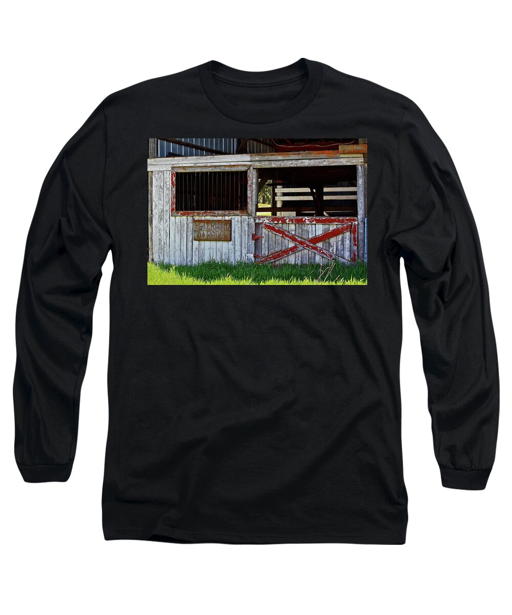Barn Long Sleeve T-Shirt featuring the photograph A Country Scene by Diana Hatcher