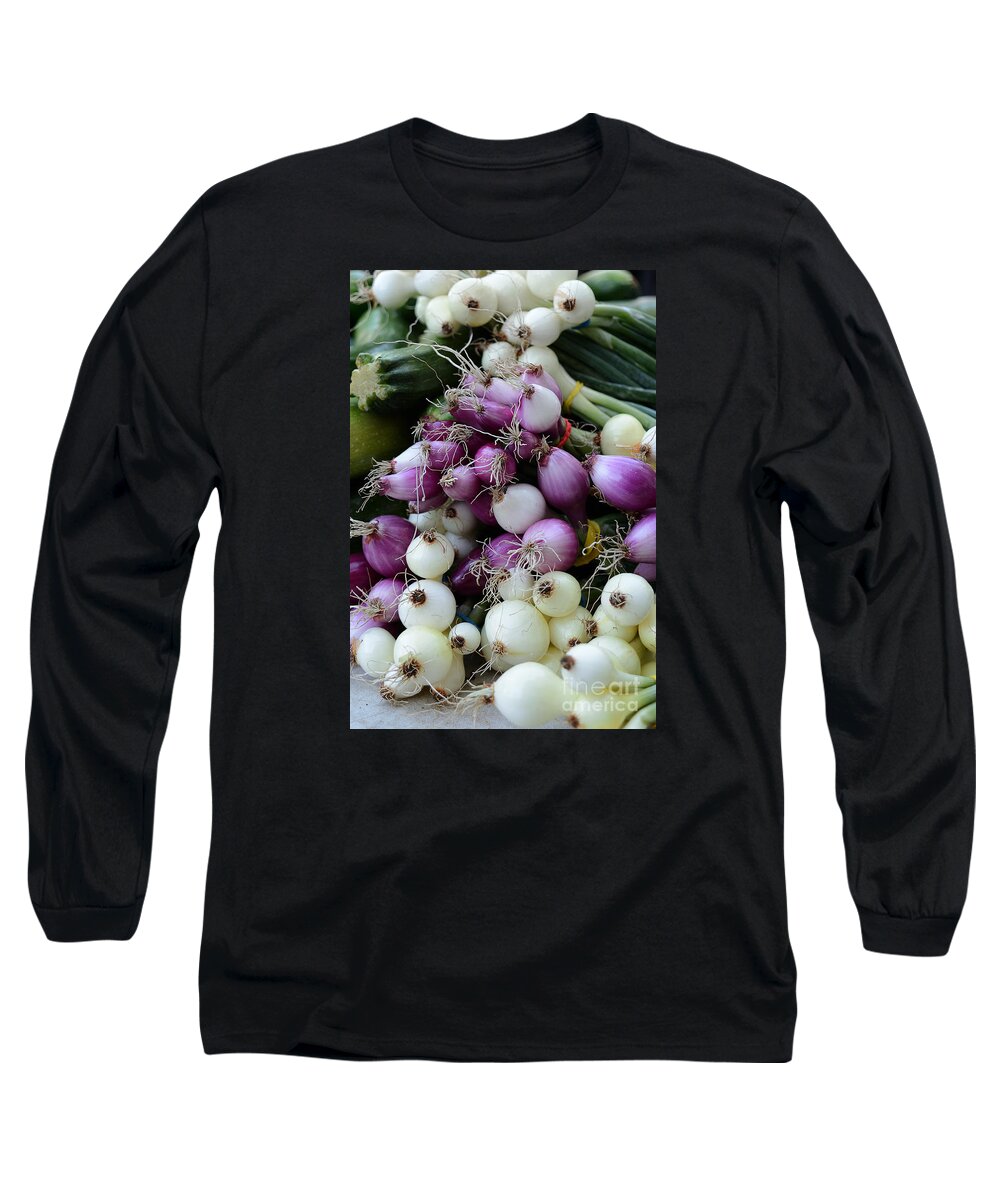 Food Vegetable Farmers Market Cook Cooking Health Healthy Garden Long Sleeve T-Shirt featuring the photograph A Split of Colors by Ken DePue