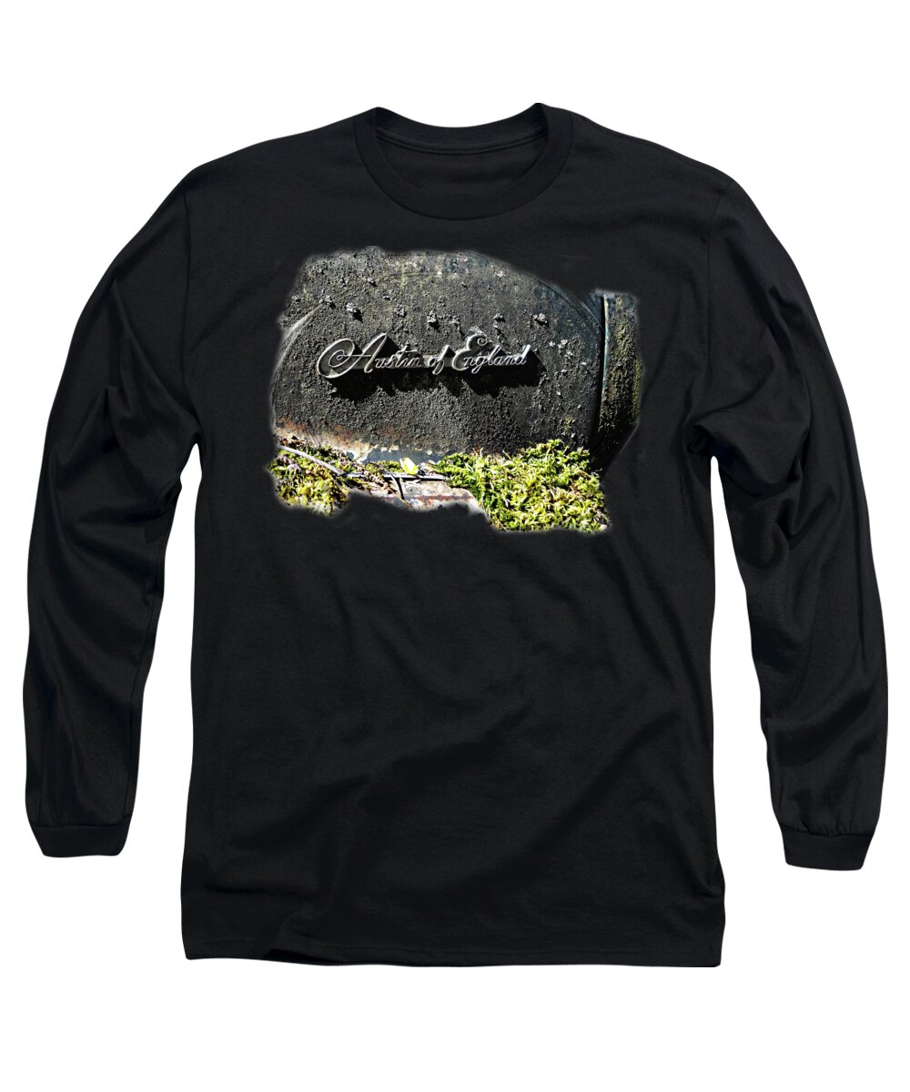 Austin Car Long Sleeve T-Shirt featuring the photograph A40 Somerset car badge by Nick Kloepping