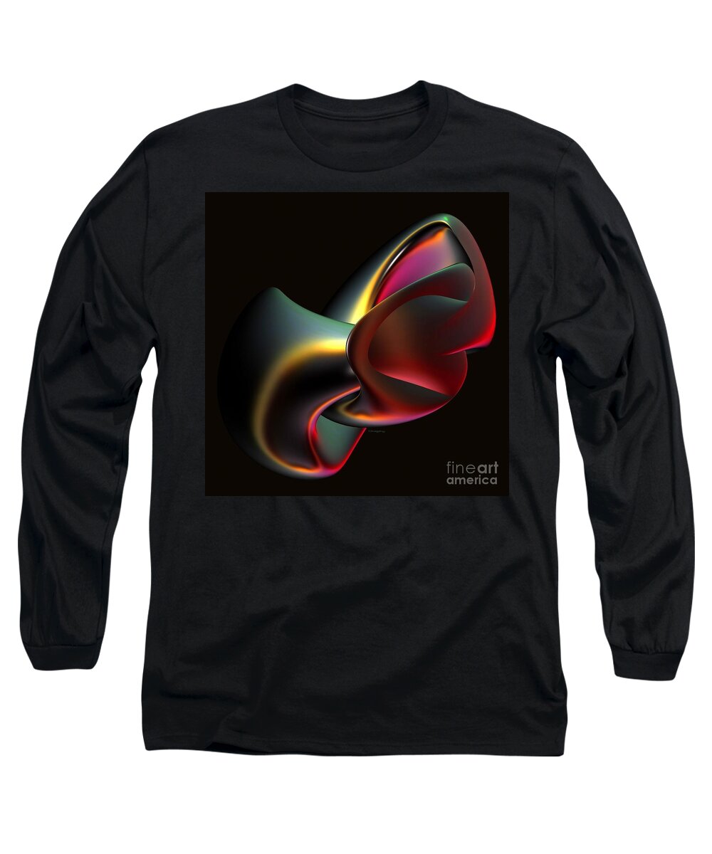 Home Long Sleeve T-Shirt featuring the digital art Abstract in 3D by Greg Moores