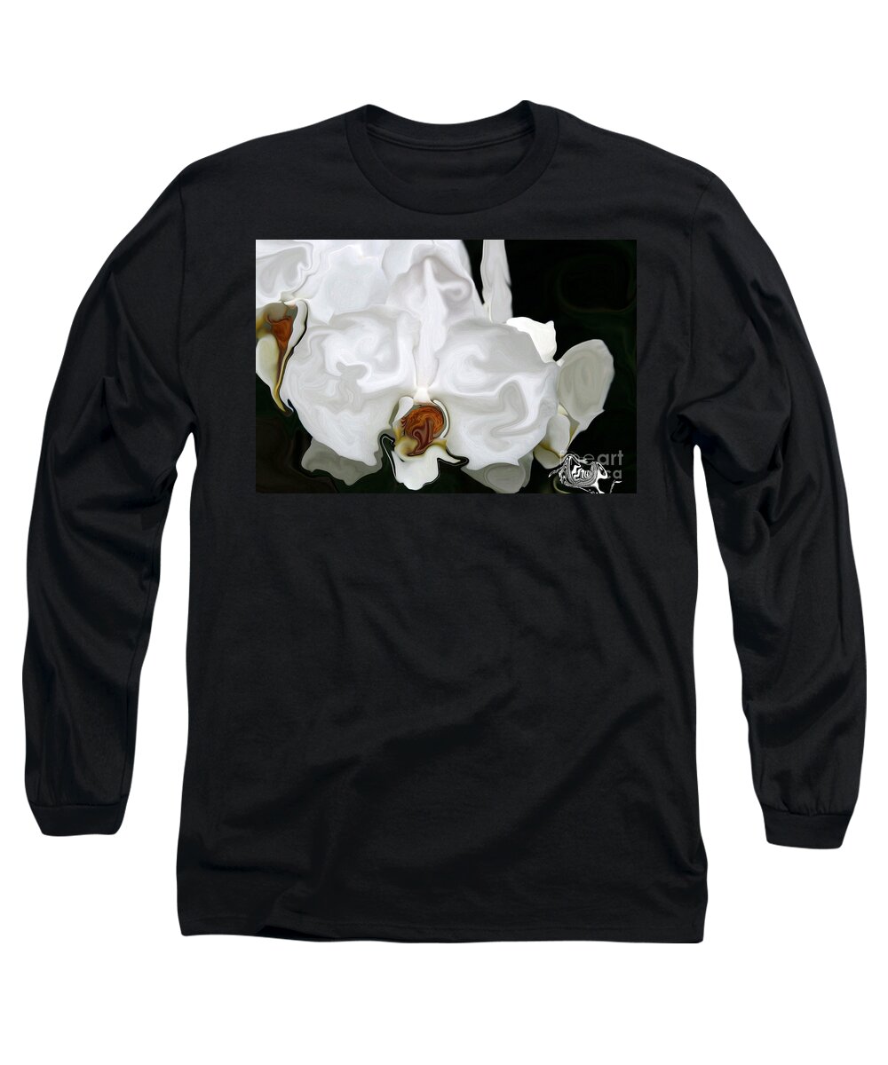 Orchid Long Sleeve T-Shirt featuring the photograph Abstract Orchid by Rick Rauzi