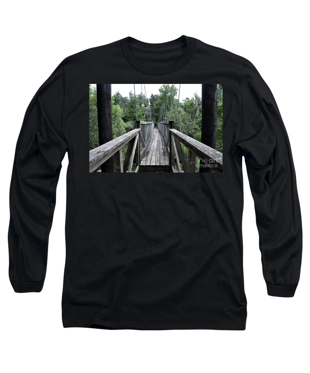 Bridge Long Sleeve T-Shirt featuring the photograph Across The Great Divide by John Black