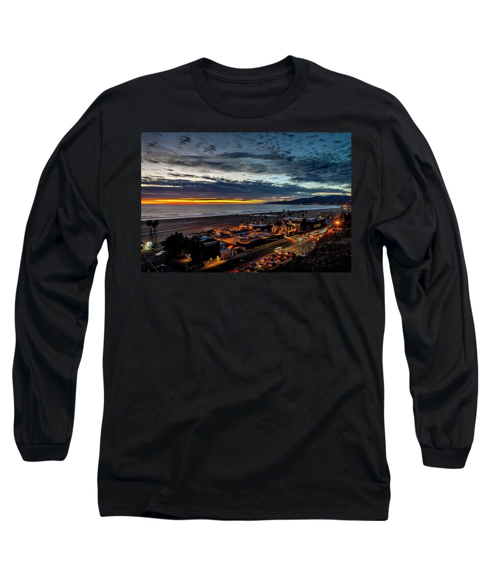 Santa Monica Long Sleeve T-Shirt featuring the photograph After The Storm and Rain by Gene Parks