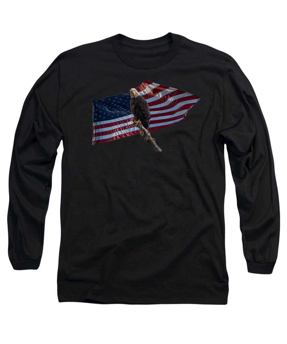 Eagle Long Sleeve T-Shirt featuring the photograph America's Eagle by Holden The Moment