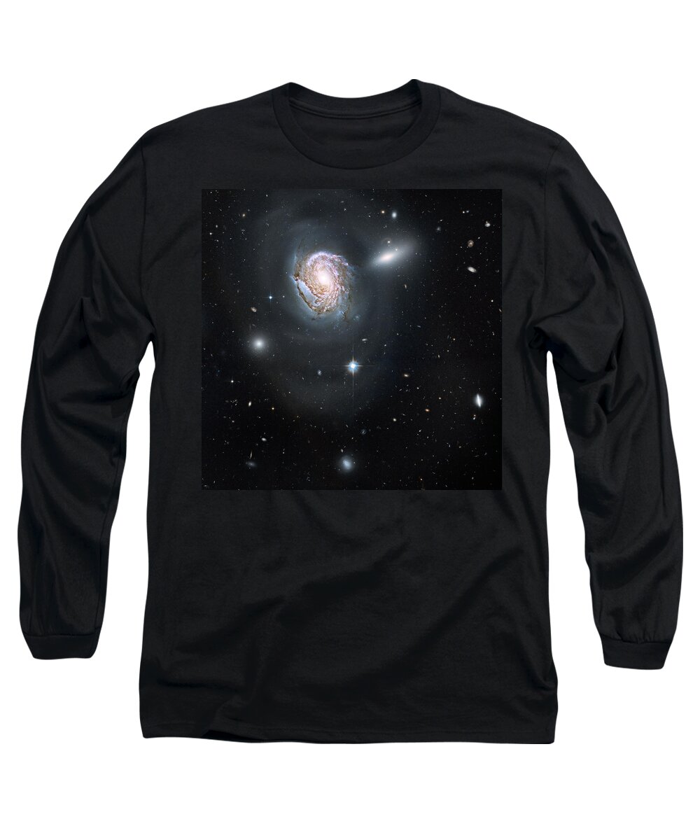 Hubble Long Sleeve T-Shirt featuring the photograph An Island Universe in the Coma Cluster by Eric Glaser