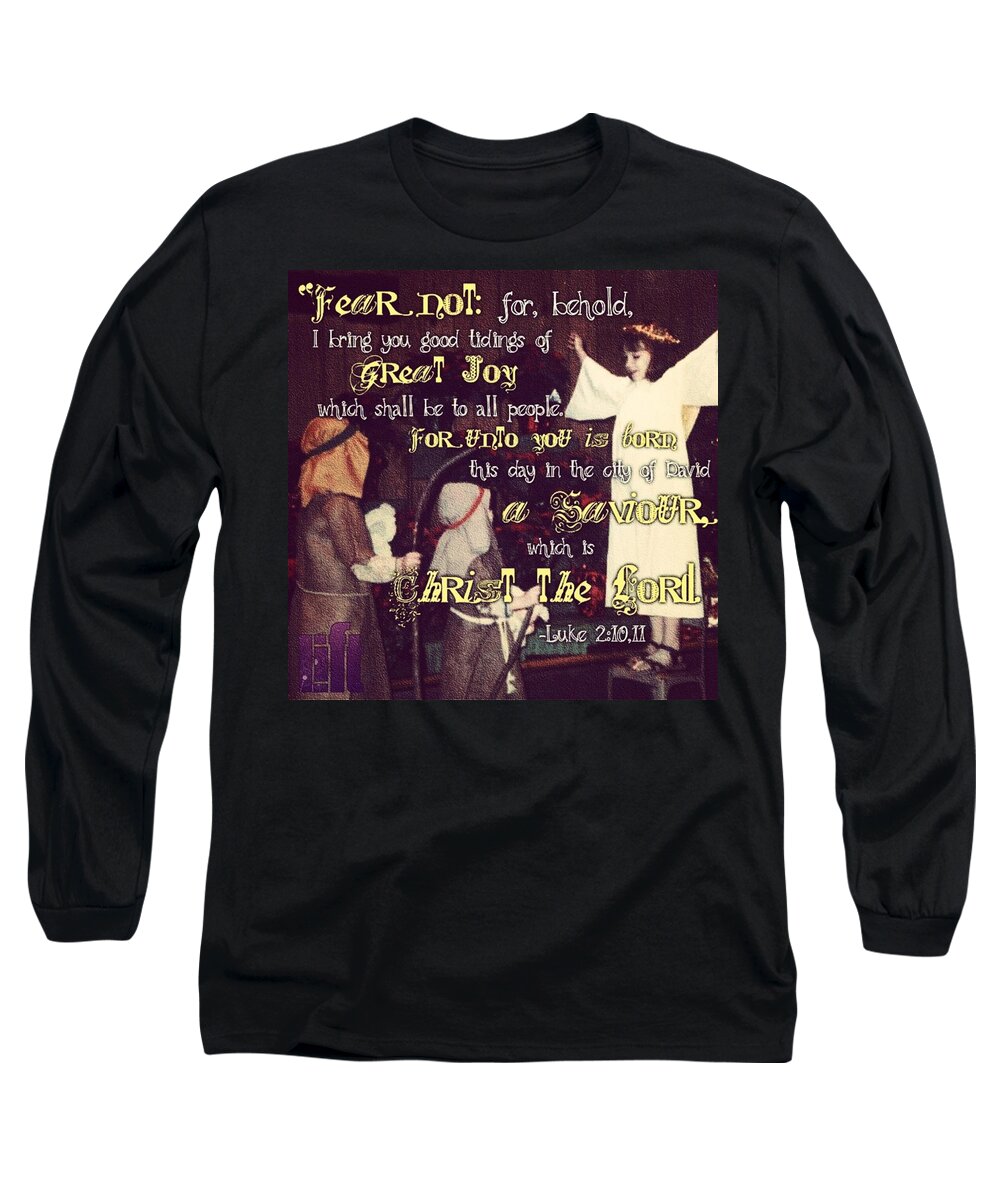 Manger Long Sleeve T-Shirt featuring the photograph And There Were In The Same Country by LIFT Women's Ministry designs --by Julie Hurttgam