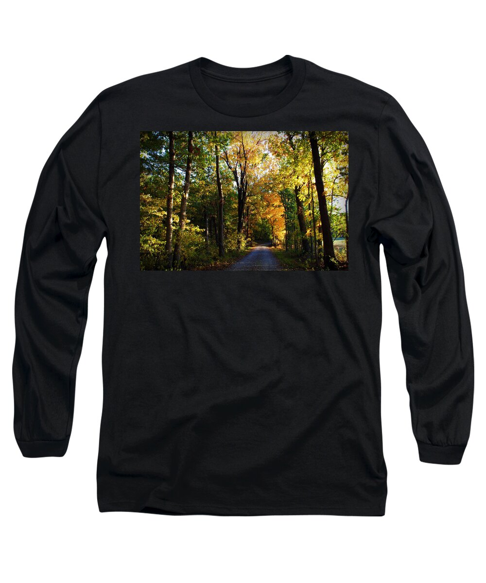 Trees Long Sleeve T-Shirt featuring the photograph Autumn in Missouri by Cricket Hackmann