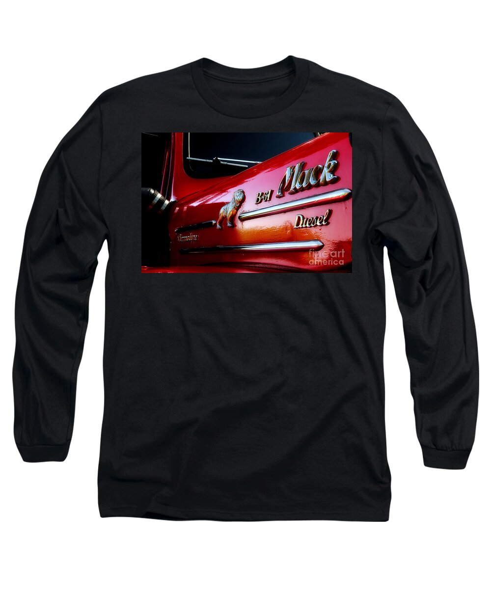 Vintage Mack Truck Long Sleeve T-Shirt featuring the photograph B 61 Mack Truck by Michael Eingle