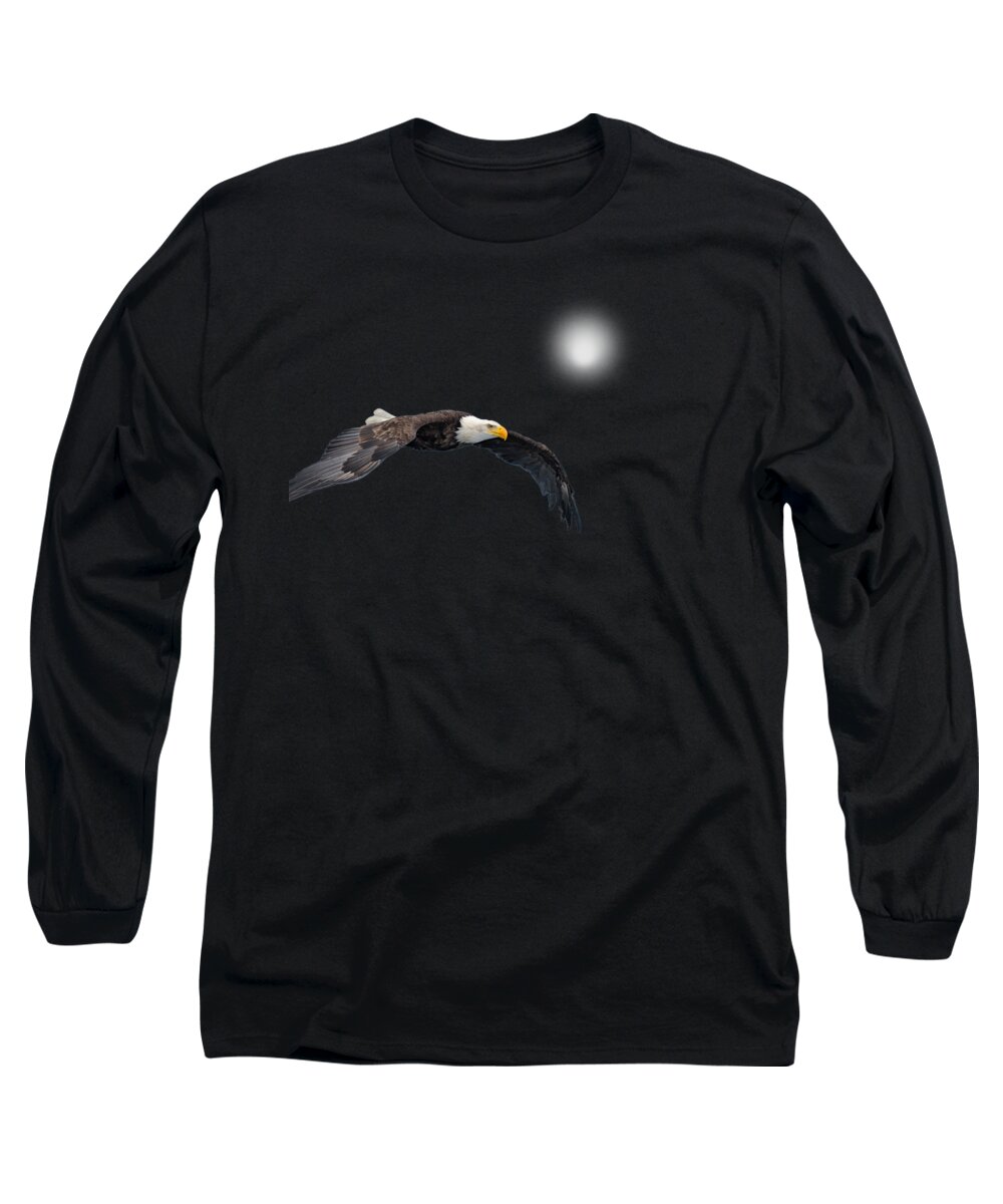 Eagle Long Sleeve T-Shirt featuring the photograph Bald Eagle Textured Art by David Dehner