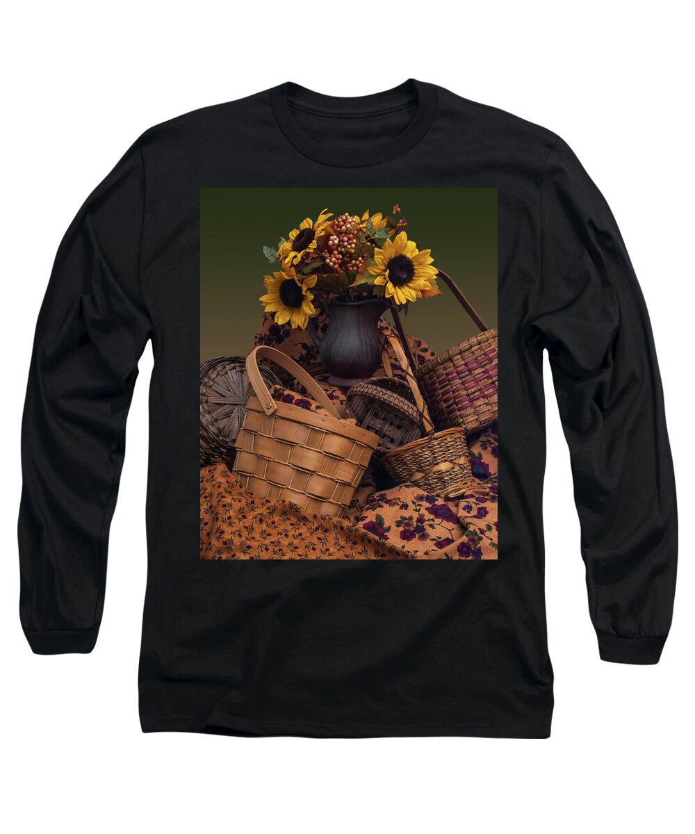 Baskets Long Sleeve T-Shirt featuring the photograph Basket Case by Ron Dubreuil