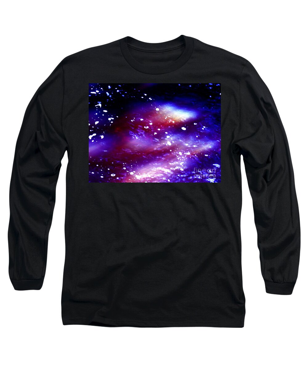 Abstract Long Sleeve T-Shirt featuring the photograph Beaming Light by Sybil Staples