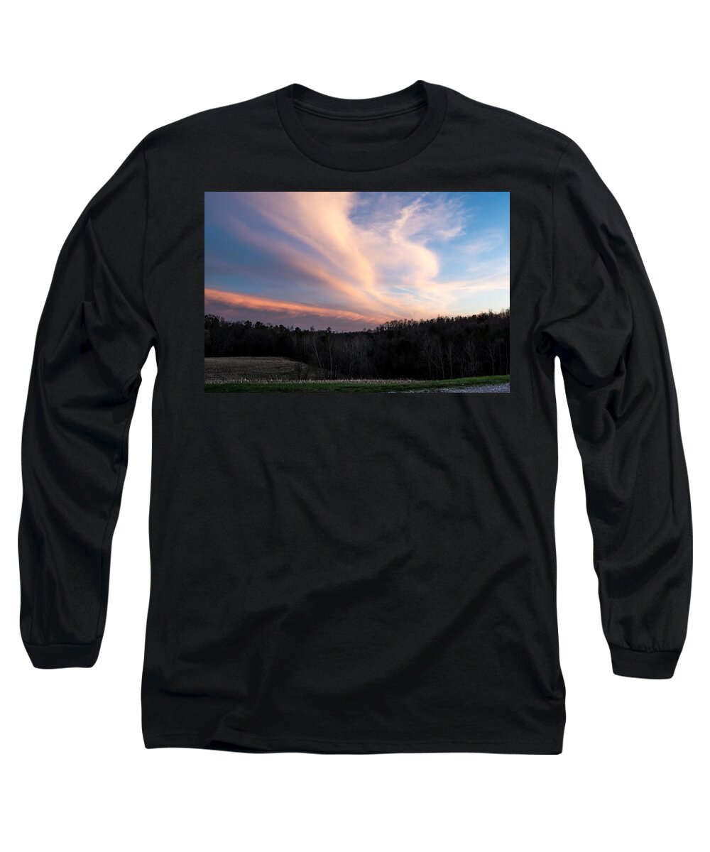 Jan Long Sleeve T-Shirt featuring the photograph Beautiful Country Sky by Holden The Moment