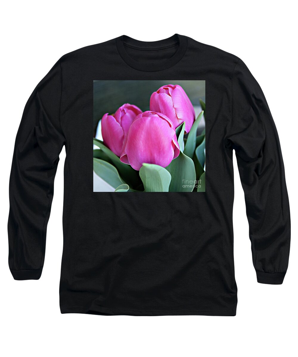Tulips Long Sleeve T-Shirt featuring the photograph Beautiful Pink Lipstick by Sherry Hallemeier