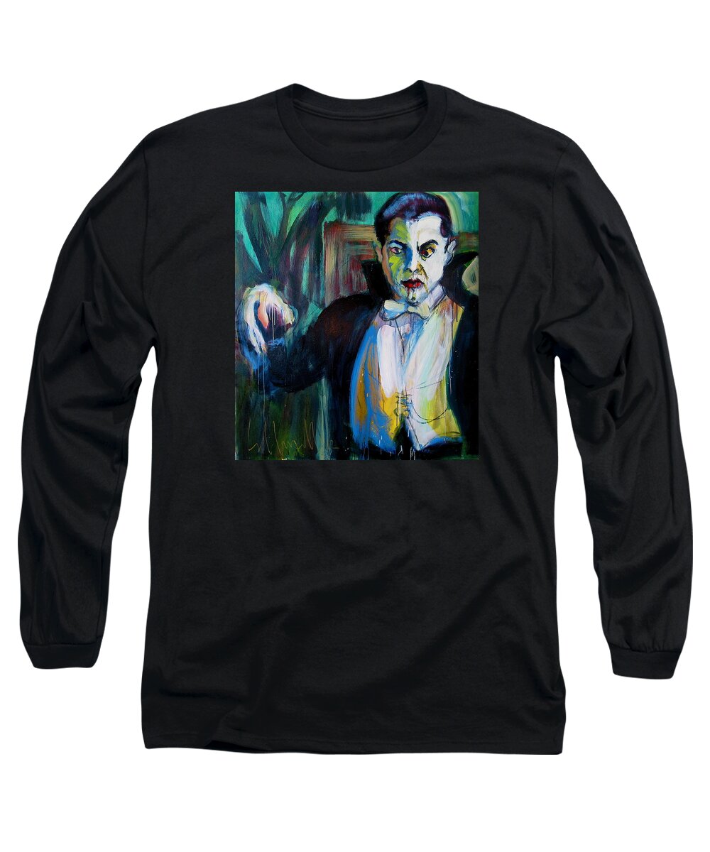 Portraits Long Sleeve T-Shirt featuring the painting Bela by Les Leffingwell