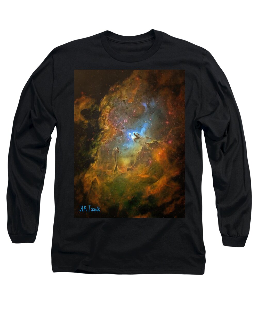 Universe Long Sleeve T-Shirt featuring the digital art Beyond the Sky by Humphrey Isselt