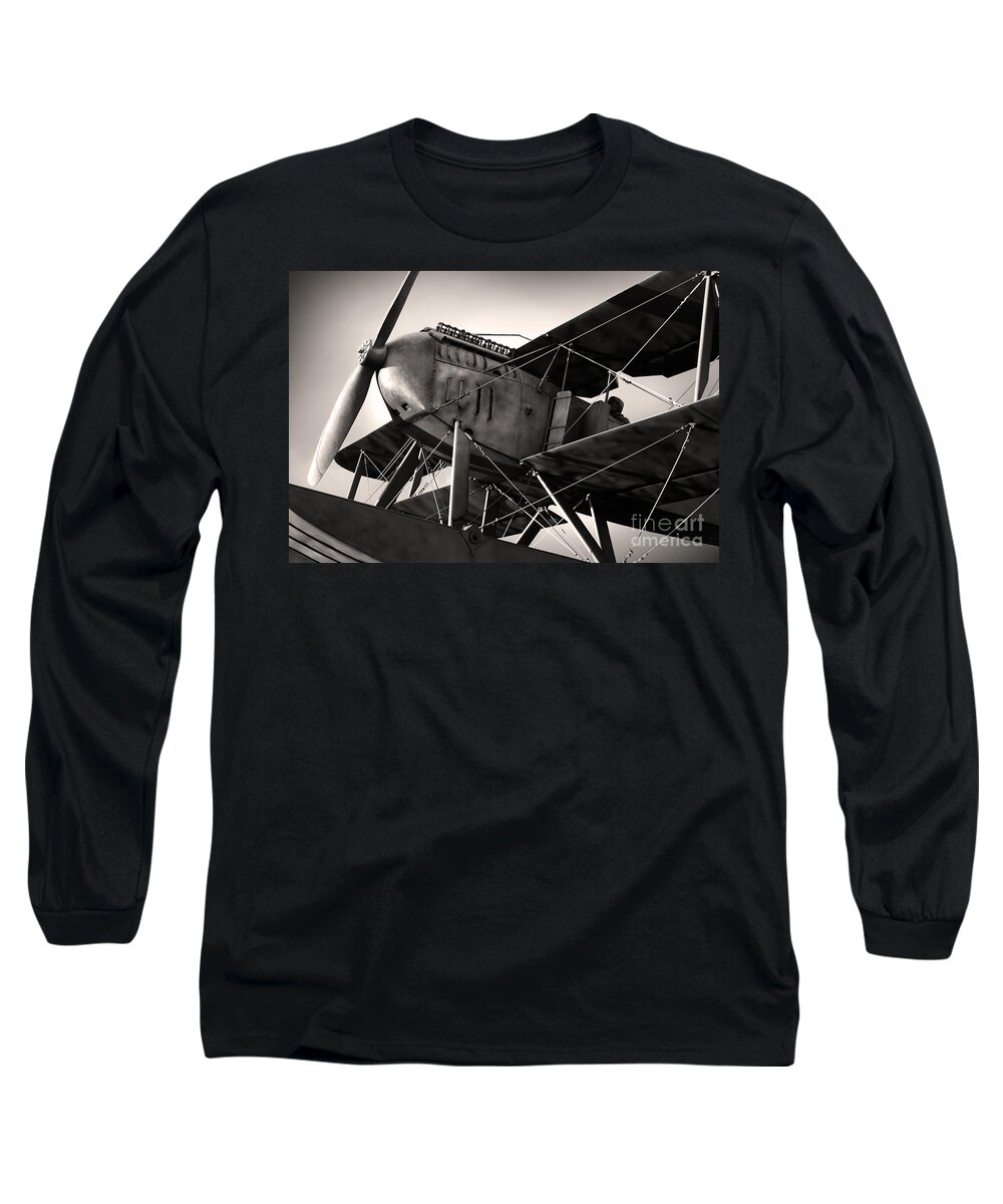 Air Long Sleeve T-Shirt featuring the photograph Biplane by Carlos Caetano