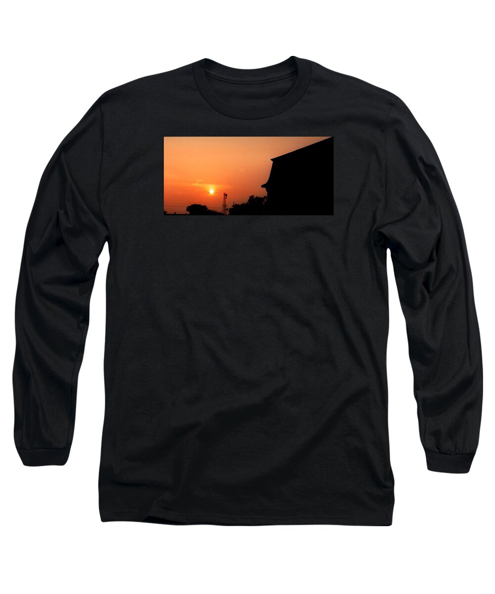 Island Long Sleeve T-Shirt featuring the photograph Block Island Sunset by Robert Nickologianis