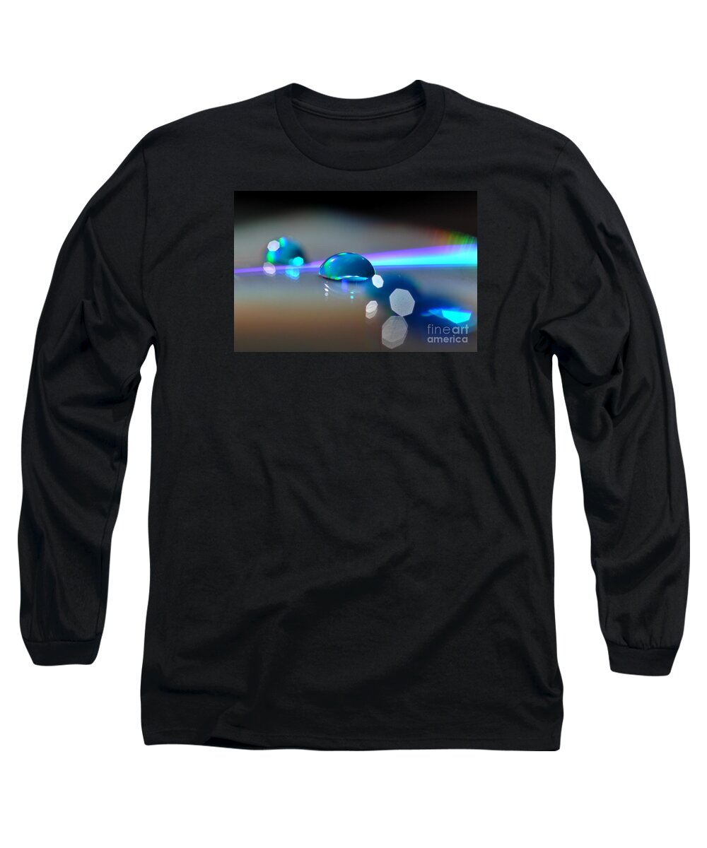 Lumi� Long Sleeve T-Shirt featuring the photograph Blue Sparks by Sylvie Leandre