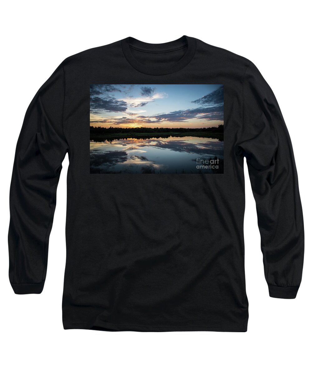 Sunset Long Sleeve T-Shirt featuring the photograph Blue Sunset by Cheryl McClure