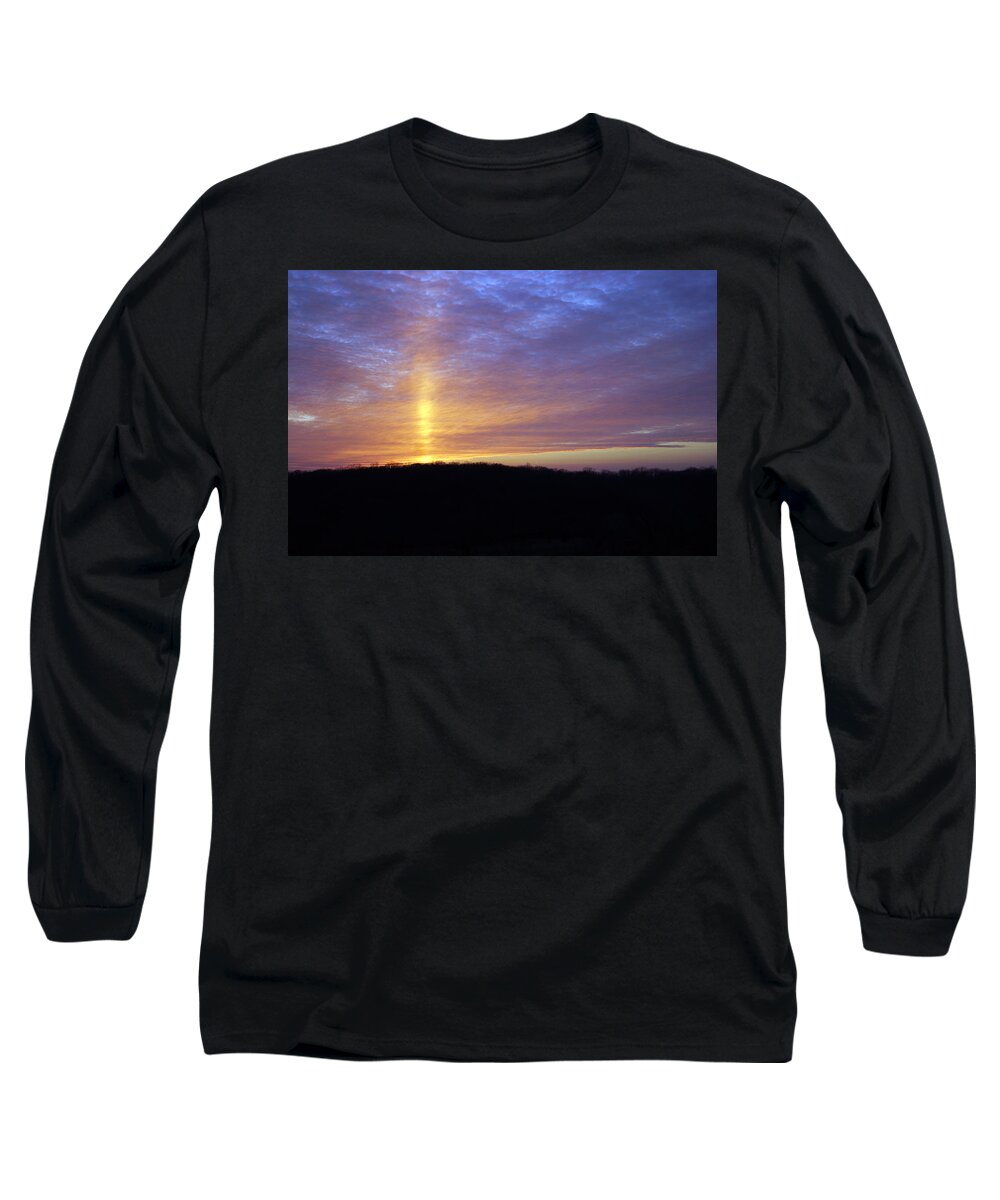 Sunset Long Sleeve T-Shirt featuring the digital art Blue Sunset by Jana Russon