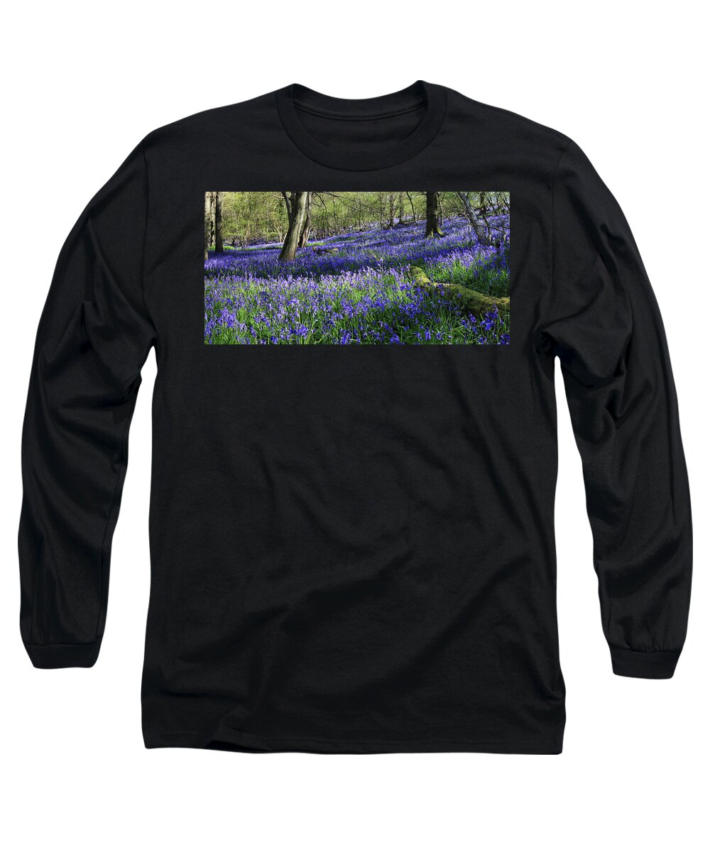  Long Sleeve T-Shirt featuring the digital art Bluebells by Julian Perry