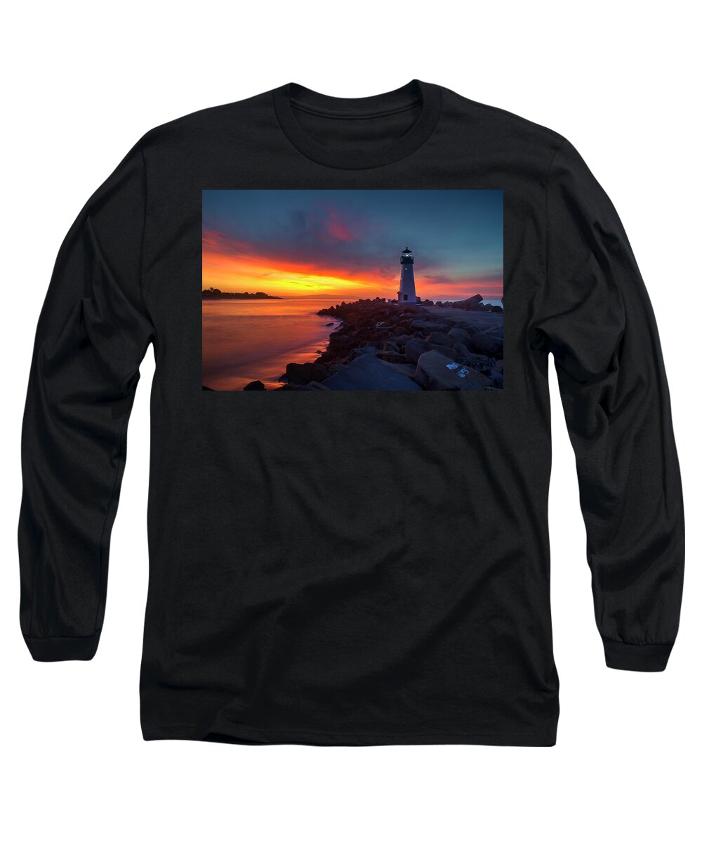 Sunrise Long Sleeve T-Shirt featuring the photograph Break of Day at Walton Lighthouse by Morgan Wright
