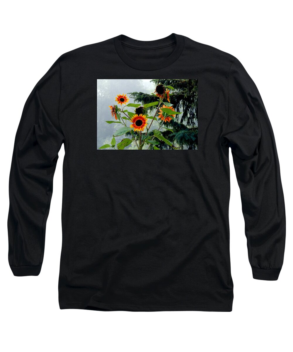 Summertime Long Sleeve T-Shirt featuring the photograph Bright Spots on A Foggy Morning by Wild Thing