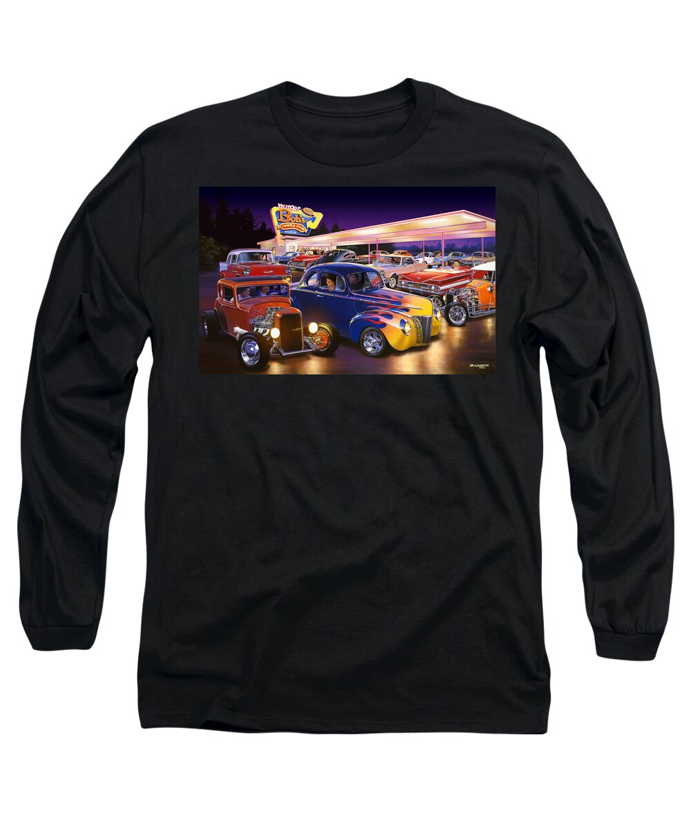 America Long Sleeve T-Shirt featuring the photograph Burger Bobs by MGL Meiklejohn Graphics Licensing