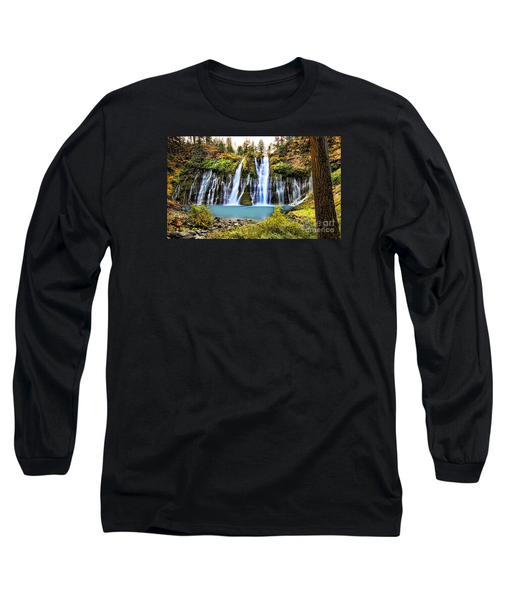 Falls Long Sleeve T-Shirt featuring the photograph Burney Falls by Jason Abando