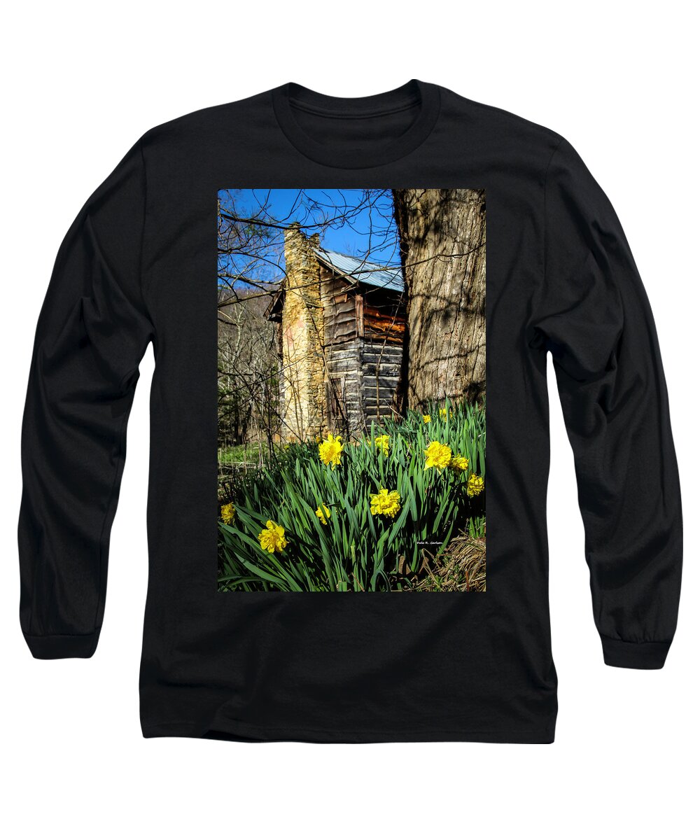 Cabin Long Sleeve T-Shirt featuring the photograph Cabin Spring by Dale R Carlson