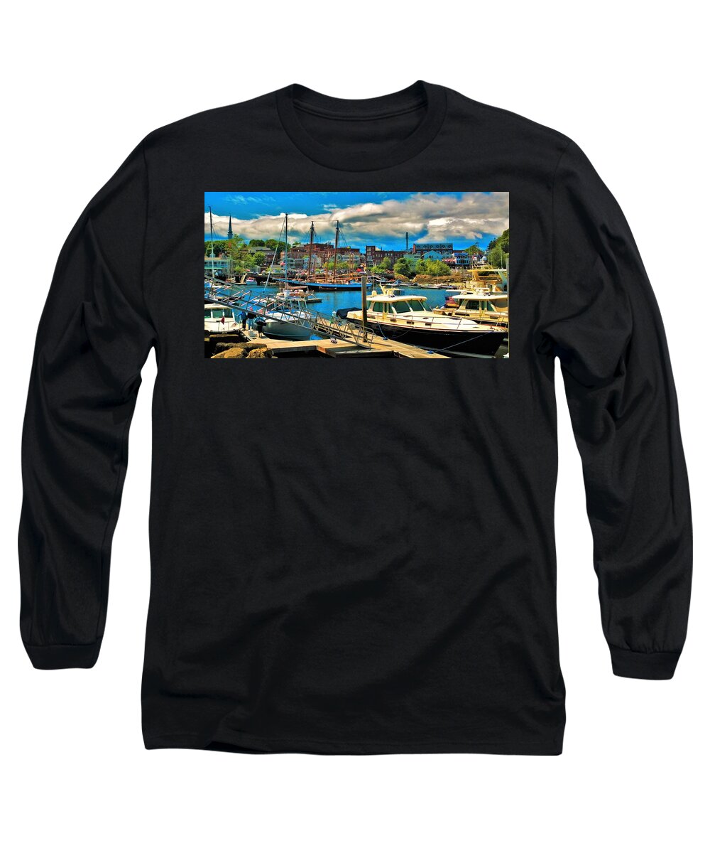 Camden Harbor Long Sleeve T-Shirt featuring the photograph Camden Harbor by Lisa Dunn