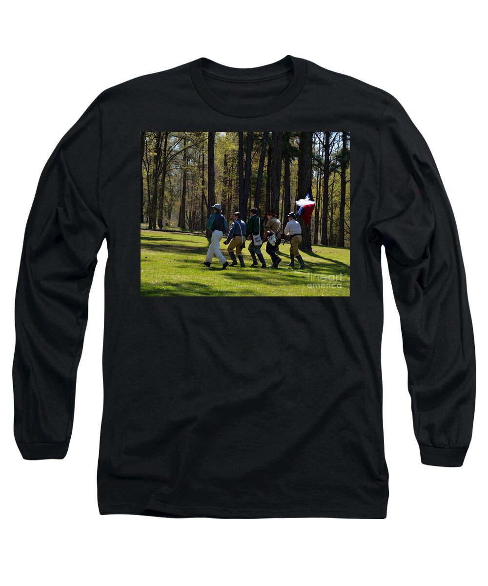 Camp Ford Long Sleeve T-Shirt featuring the photograph Camp Ford Civil War Soldiers by Catherine Sherman