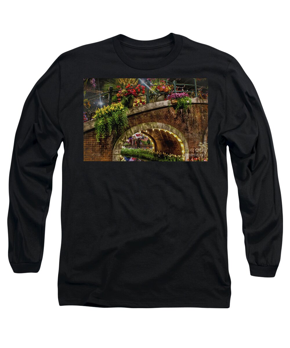 Dutch Long Sleeve T-Shirt featuring the photograph Canal and Bridge by Sandy Moulder