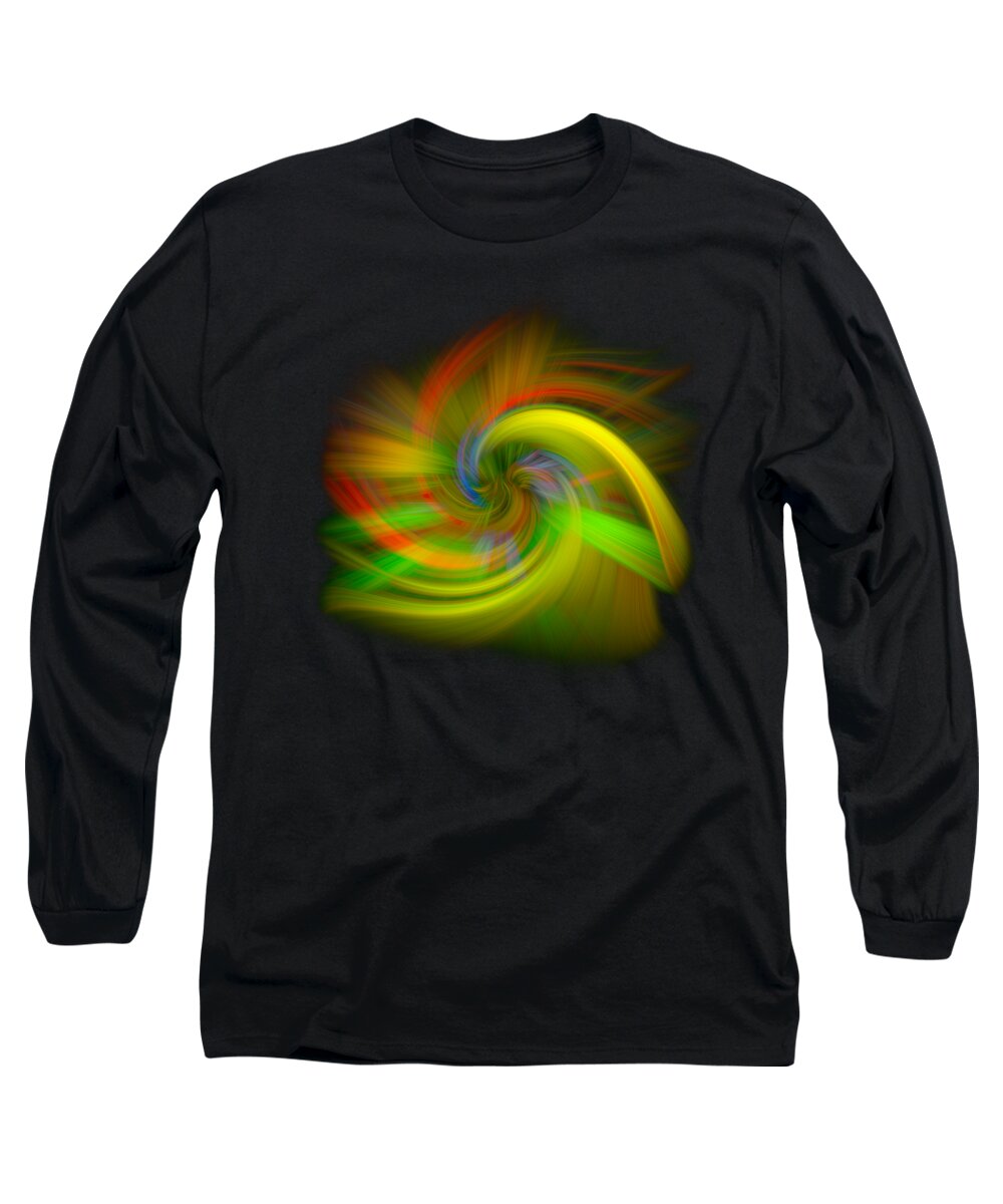 Abstract Long Sleeve T-Shirt featuring the photograph Candy Mountain Twirl by Debra and Dave Vanderlaan