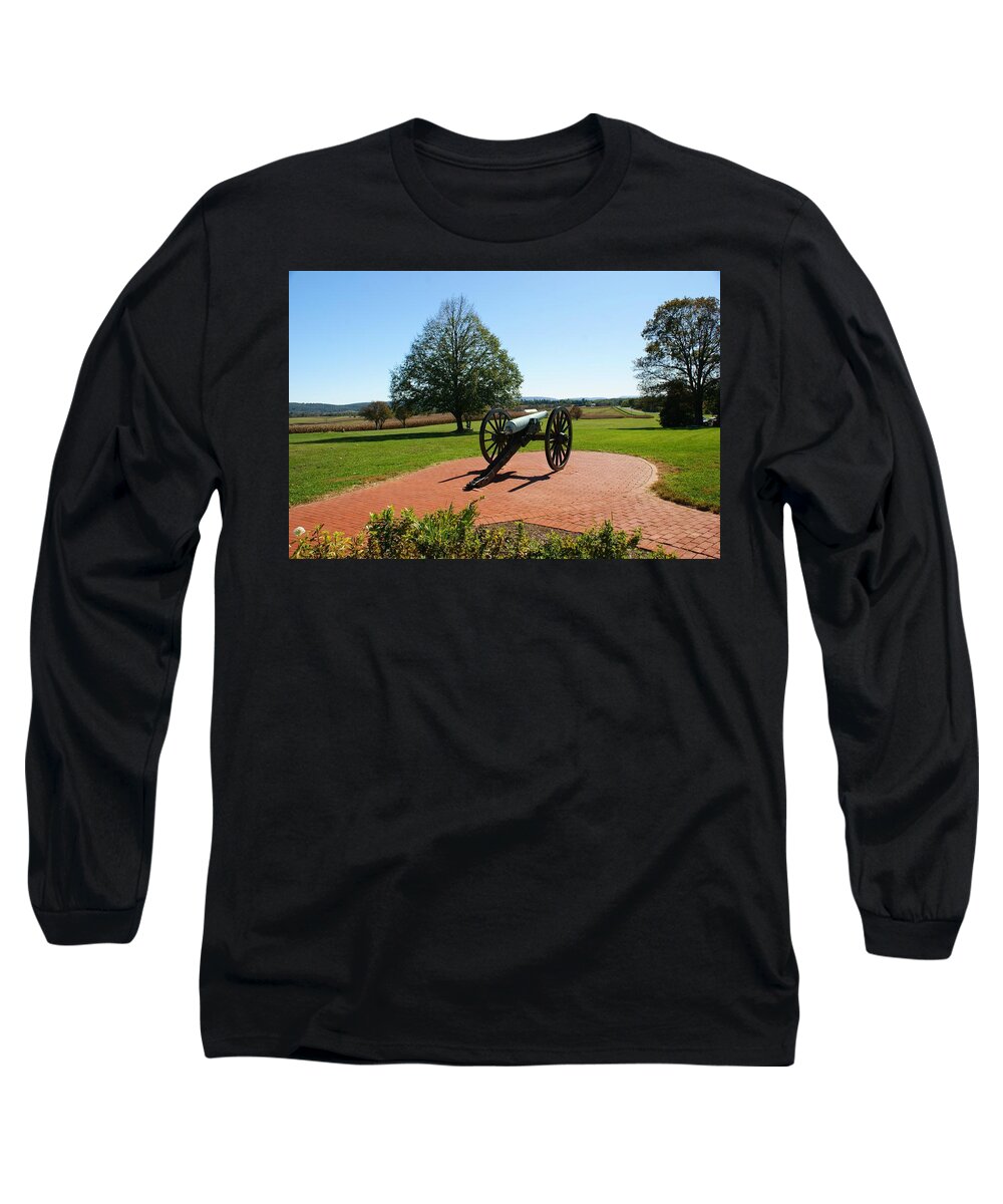 Canon Long Sleeve T-Shirt featuring the photograph Canon at Antietam by Lois Lepisto