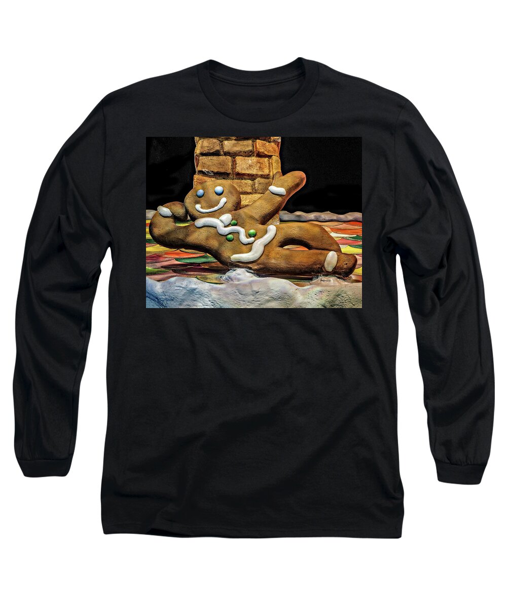 Gingerbread Man Long Sleeve T-Shirt featuring the photograph Catch me if you can..I'm the Gingerbread Man by Rebecca Dru