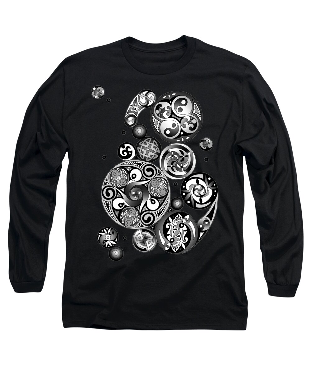 Artoffoxvox Long Sleeve T-Shirt featuring the mixed media Celtic Clockwork by Kristen Fox