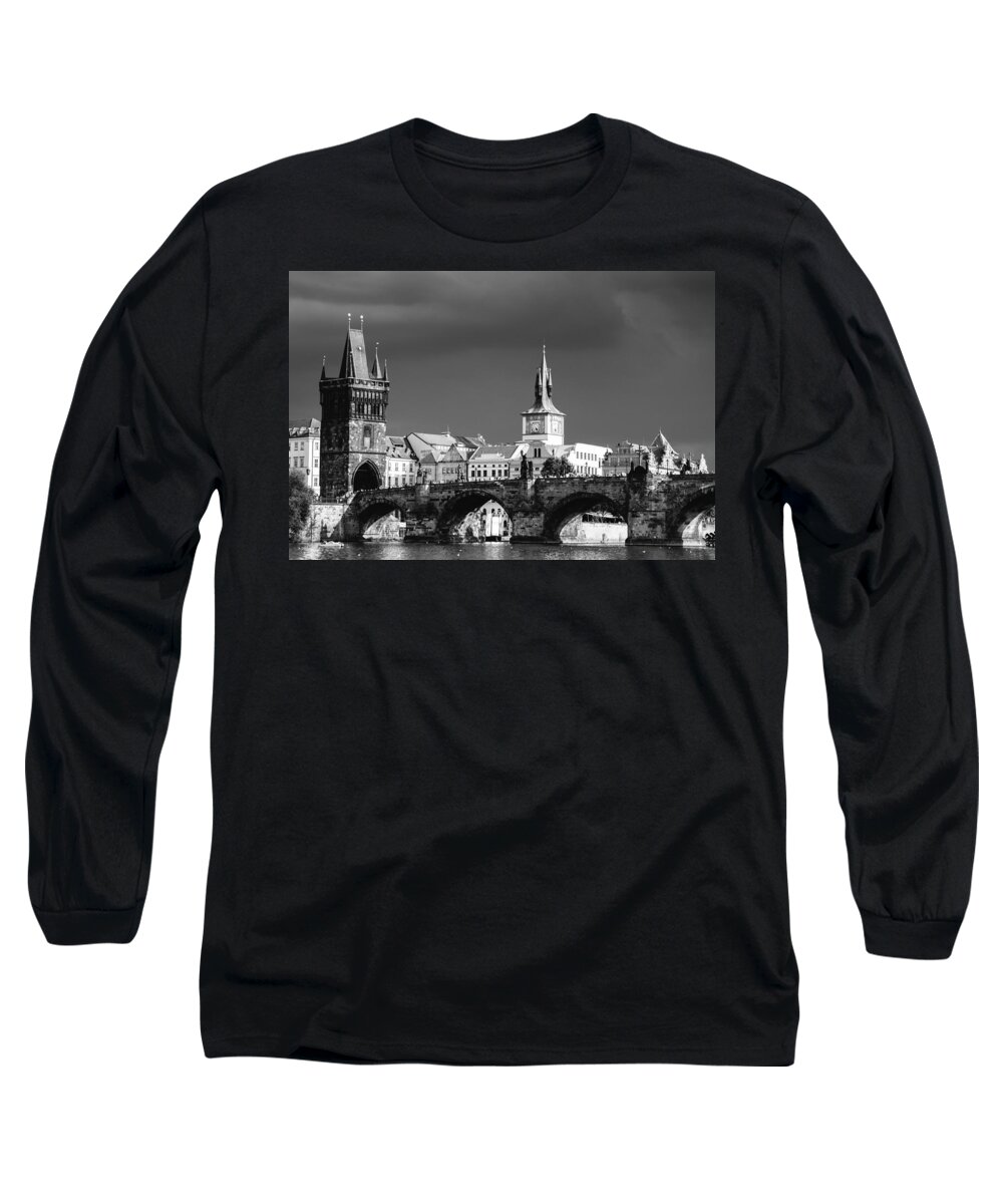 Charles Bridge Long Sleeve T-Shirt featuring the photograph Charles Bridge Prague Czech Republic by Matthias Hauser