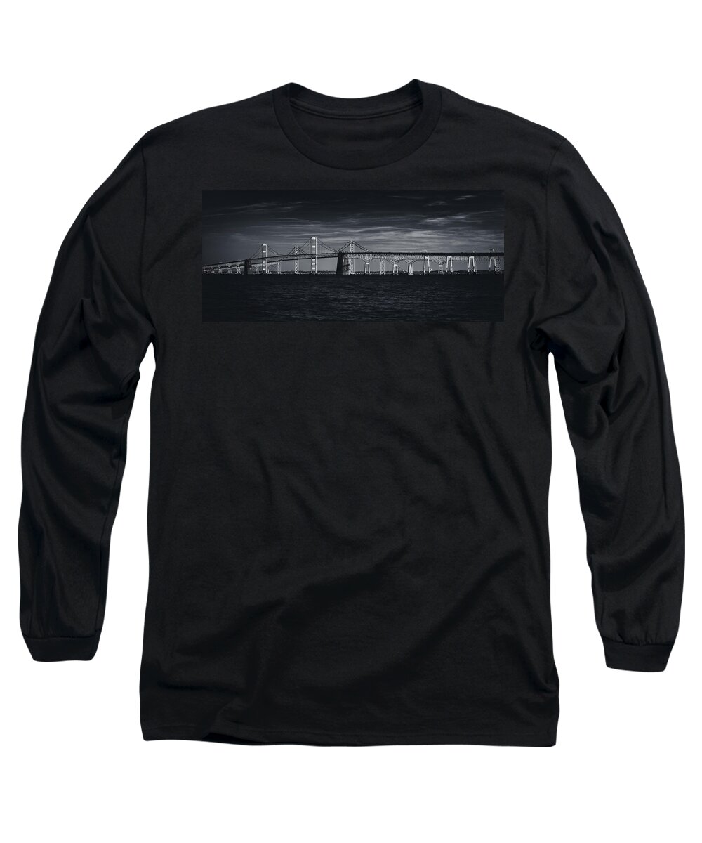 Chesapeake Bay Bridge Long Sleeve T-Shirt featuring the photograph Chesapeake Bay Bridge by Robert Fawcett