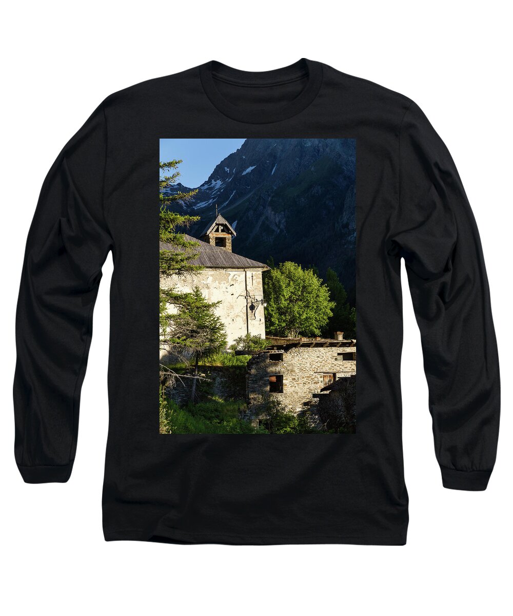 Church Long Sleeve T-Shirt featuring the photograph Church of Echalp by Paul MAURICE