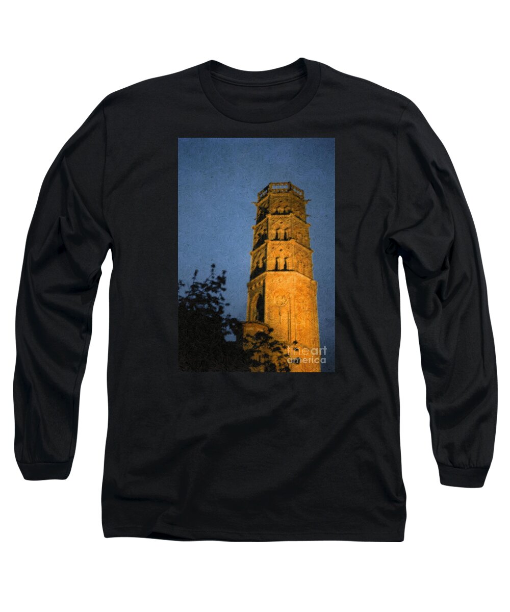 Angel Long Sleeve T-Shirt featuring the photograph Church Steeple by Jean Bernard Roussilhe