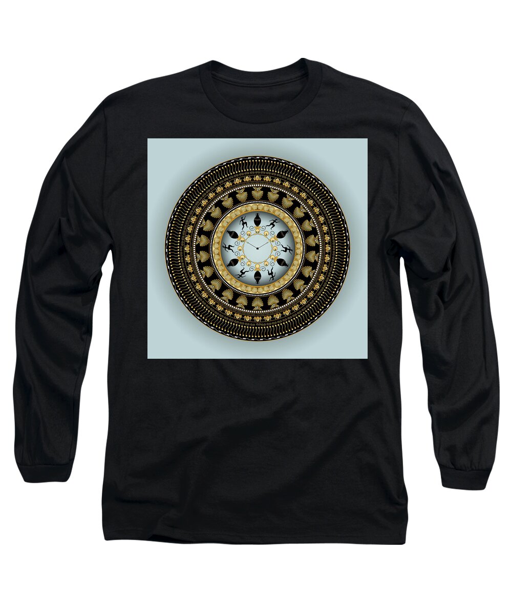 Mandala Long Sleeve T-Shirt featuring the digital art Circularium No 2658 by Alan Bennington