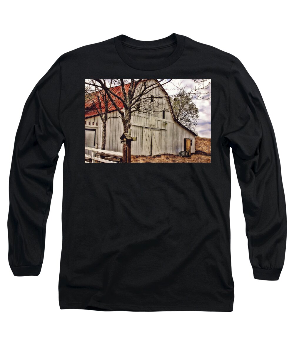 Barn Long Sleeve T-Shirt featuring the photograph City Barn by Joan Bertucci