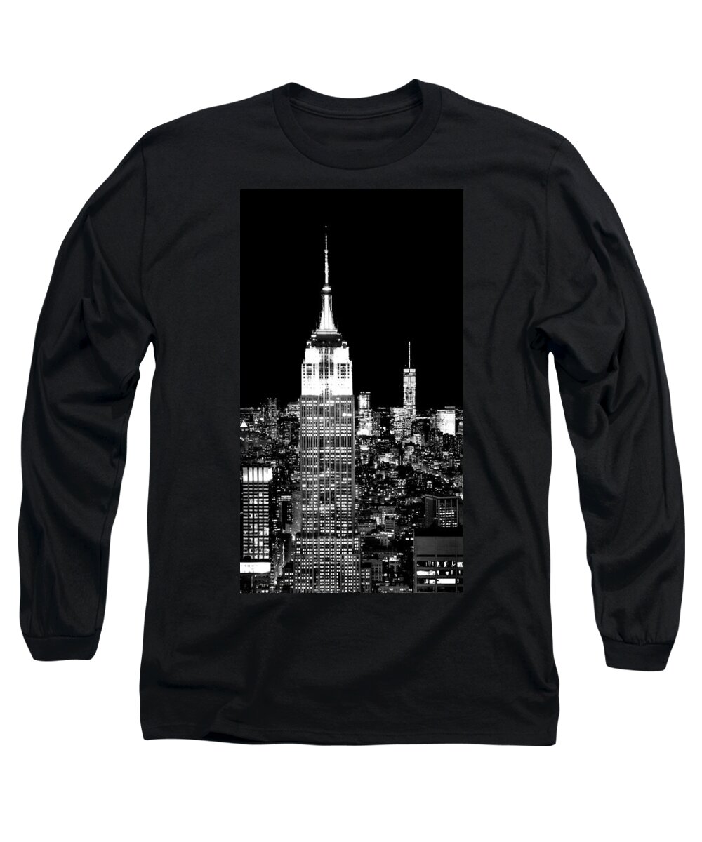 Empire State Building Long Sleeve T-Shirt featuring the photograph City Of The Night by Az Jackson